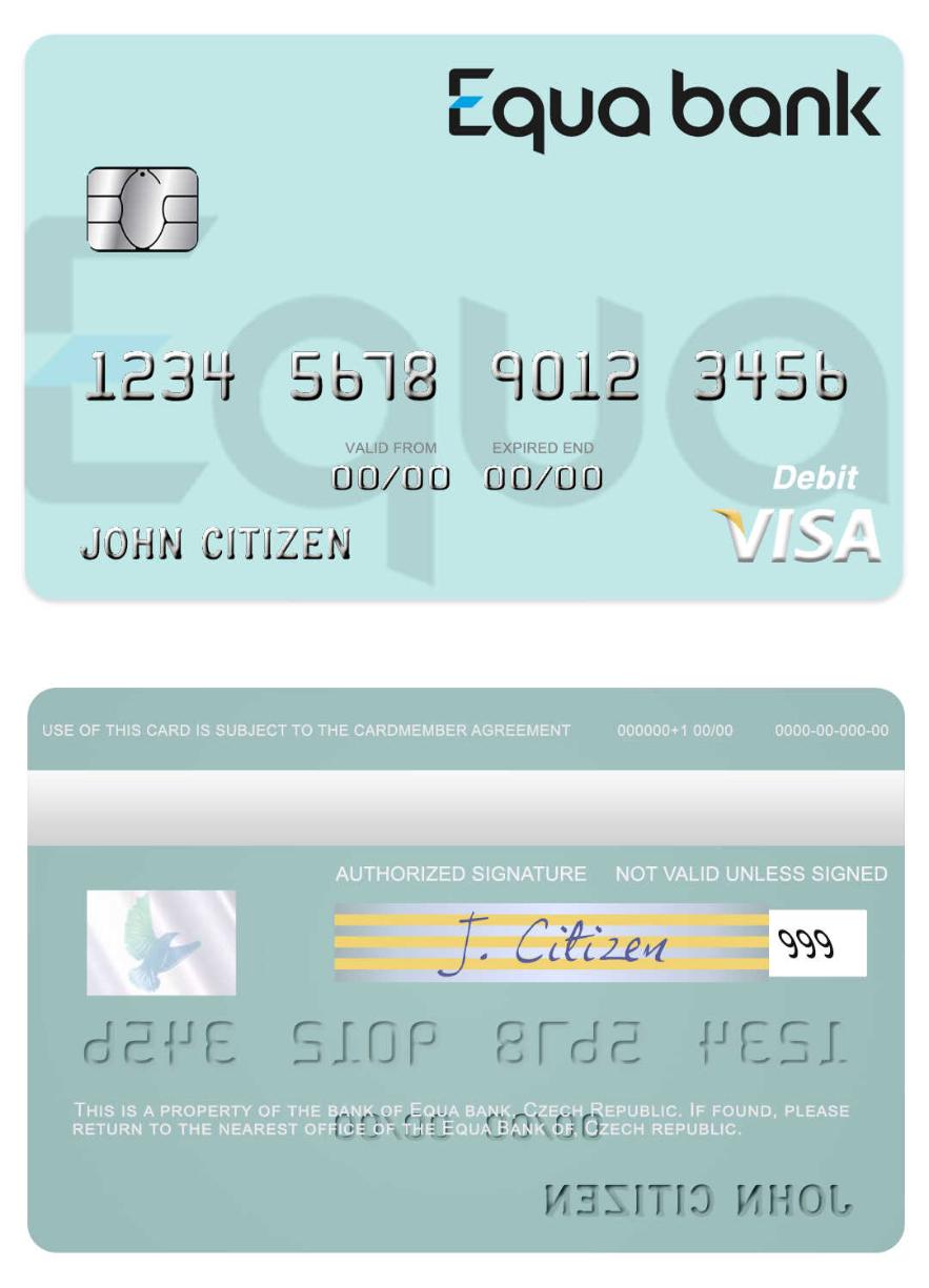 Czech Equa Bank visa debit card